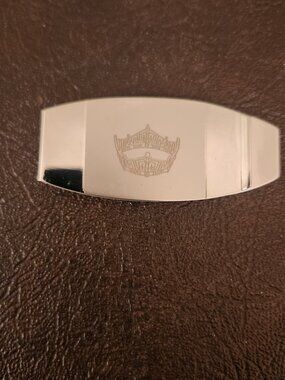 Metal Money Clip "Crown" Logo in Sterling Silver